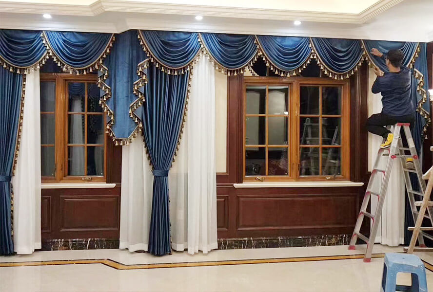 布藝窗簾+紗簾6