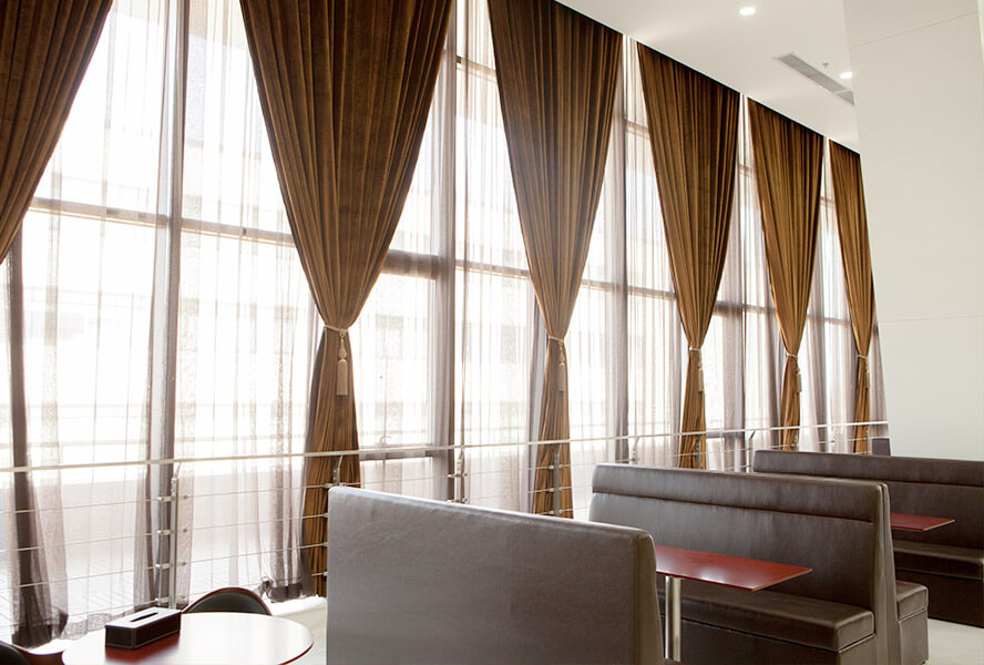 咖啡廳布藝窗簾+紗簾16