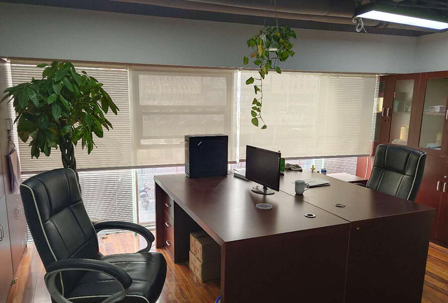 半遮光窗簾+鋁合金百葉25