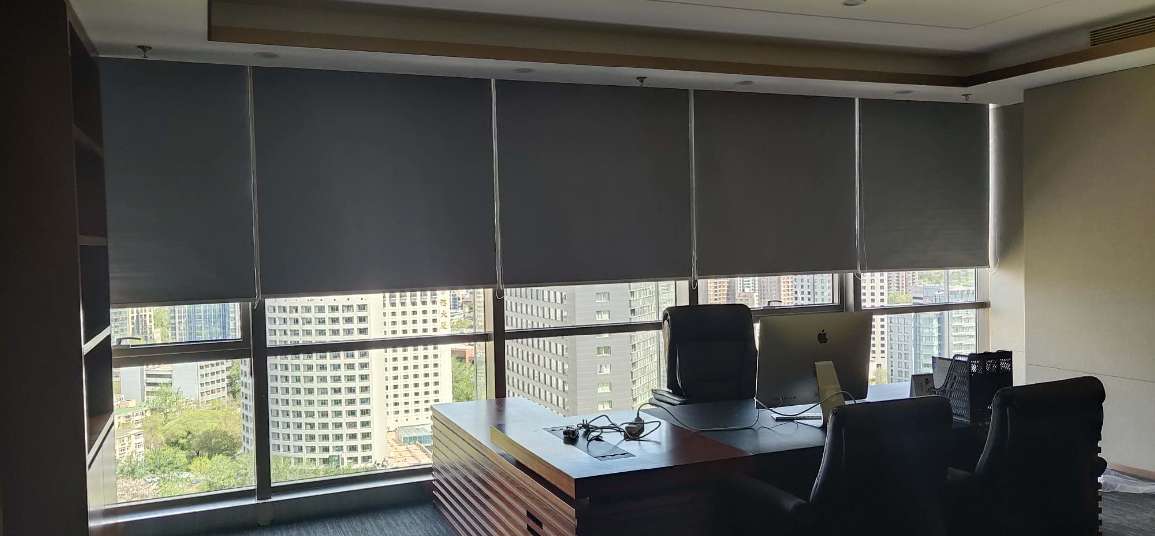 北京平安大廈全遮光簾定做安裝